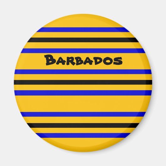 Colors of Barbados Flag Magnet (Vorne)