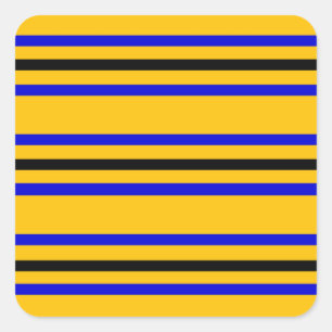 Colors of Barbados Flag Quadratischer Aufkleber