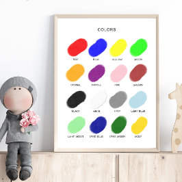 Colors Poster – Preschool Wall Art