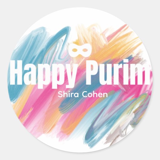 Colors Purim Label Runder Aufkleber (Vorderseite)