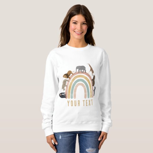 Colors Rainbow Jungle Animals Sweatshirt (Vorne ganz)