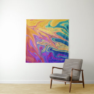Colors River Abstrakt Painting Best Fine Art Wandteppich