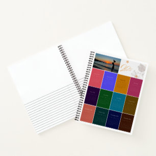 Colors Shade Custom Photo Calendar Monthly Journal Notizblock