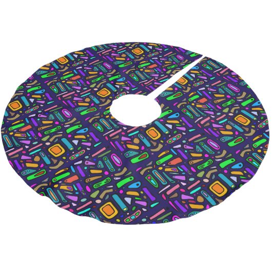 Colors & shapes pattern polyester weihnachtsbaumdecke (Schrägansicht)