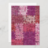 Colors Texture Puzzle Einladung (Vorne/Hinten)
