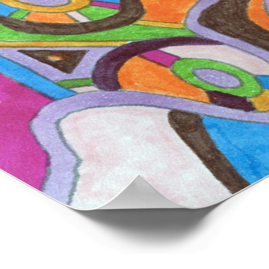 "Colorscape" Abstrakte Kunst Poster (Ecke)