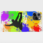 Colorsplash Breakdancer iPhone Hülle (Rückseite (Horizontal))