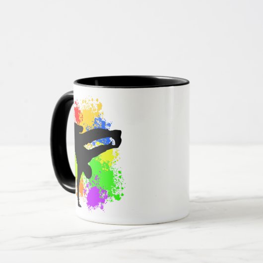 Colorsplash Breakdancer Tasse (Vorderseite Links)