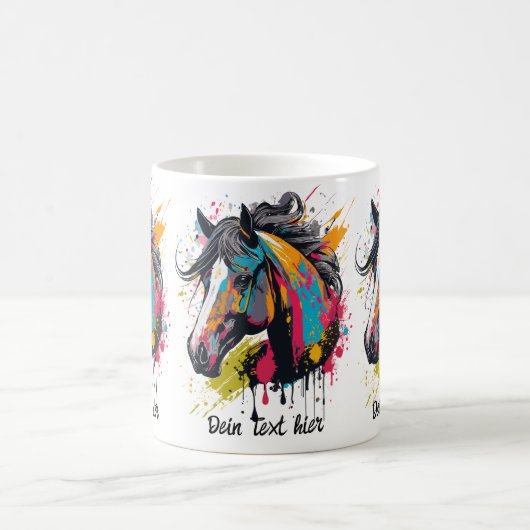 Colorsplash Horse 1 Kaffeetasse (Mittel)