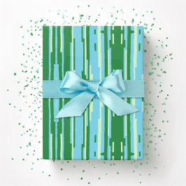 Colorstack Ikat in Grün und Aqua Geschenkpapier