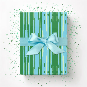 Colorstack Ikat in Grün und Aqua Geschenkpapier