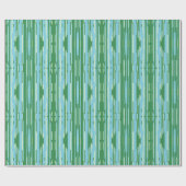 Colorstack Ikat in Grün und Aqua Geschenkpapier (Flach)