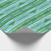 Colorstack Ikat in Grün und Aqua Geschenkpapier (Ecke)