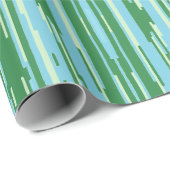 Colorstack Ikat in Grün und Aqua Geschenkpapier (Rolleneckpunkt)