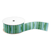 Colorstack Ikat in Grün und Aquamarin Ripsband (Spule)