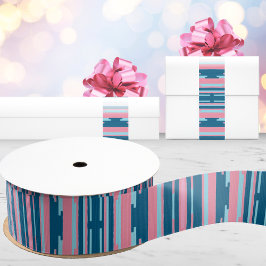 Colorstack Ikat in Pink and Aqua Ripsband