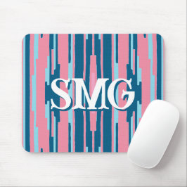 Colorstack Ikat in Pink + Aqua Personalized Mousepad