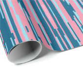 Colorstack Ikat in Rosa und Aqua Geschenkpapier (Rolleneckpunkt)