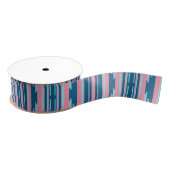 Colorstack Ikat in Rosa und Türkis Ripsband (Spule)