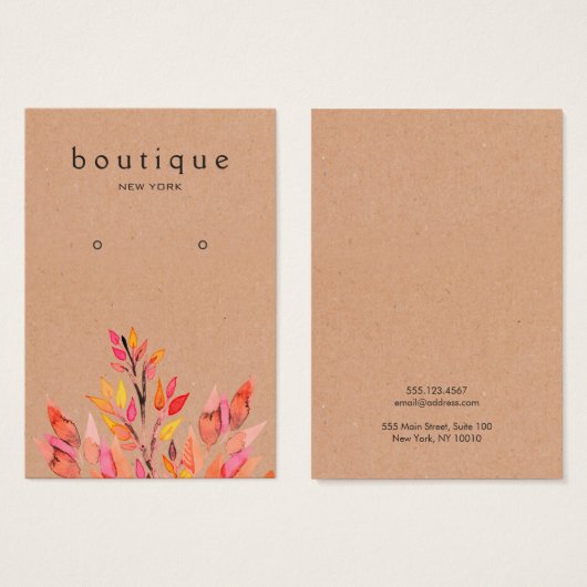 Colorthy Earthy Kraft Display Card (Vorne & Hinten)