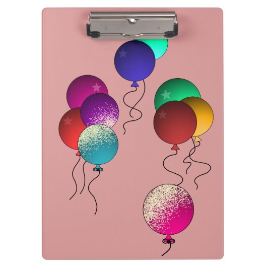 Colorul fröhliche Balloons Spaß hell Klemmbrett (Vorderseite)