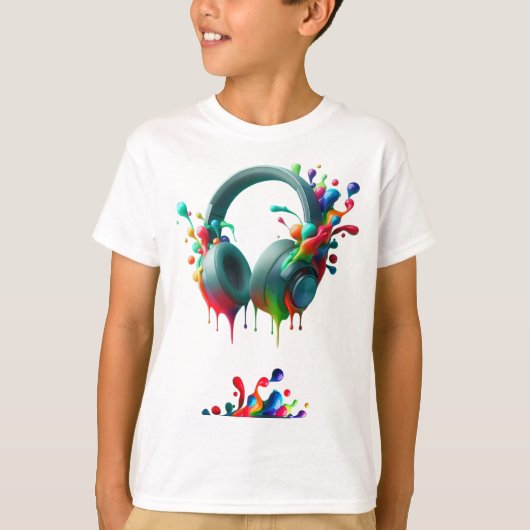 Colorul HeadPhone T-Shirt (Vorderseite)