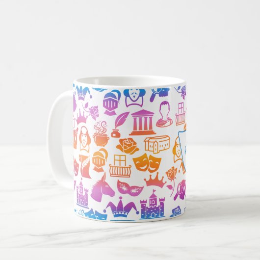 Colorul Shakespeare Lover Mug Kaffeetasse (Vorderseite Links)