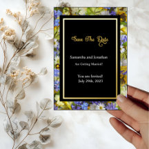 Colorul Wilde Blume Save the Date Karte