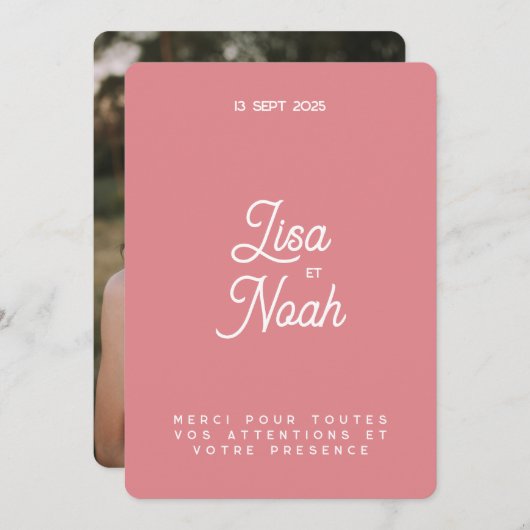 Colorus Rose Einladung (Vorne/Hinten)