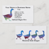 Colorwashed Gänse Visitenkarte (Vorne/Hinten)