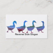 Colorwashed Gänse Visitenkarte (Rückseite)