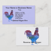 Colorwashed Hahn Visitenkarte (Vorne/Hinten)