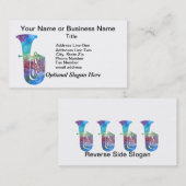 Colorwashed Tuba Visitenkarte (Vorne/Hinten)