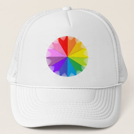 Colorwheel Regenbogen-Geschenke Truckerkappe (Vorderseite)