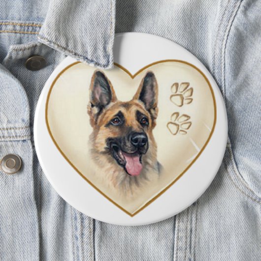 COLOSSAL 6 inch German Shepherd Button Button (Beispiel)