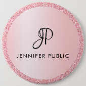 Colossal Button Custom Monogram Rose Gold (Vorderseite)