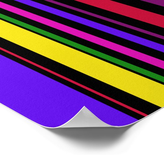 Colossal Multi color Barcode Art #2 Poster (Ecke)