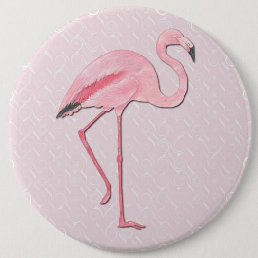COLOSSAL Pink Flamingo, 18 Zoll Button Tasten (Vorderseite)