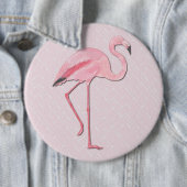 COLOSSAL Pink Flamingo, 18 Zoll Button Tasten (Beispiel)