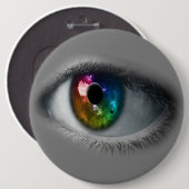 COLOSSAL Rainbow Eyeball, 16-Zoll-Buttone Button (Vorne & Hinten)