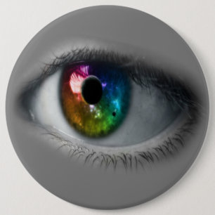 COLOSSAL Rainbow Eyeball, 16-Zoll-Buttone Button