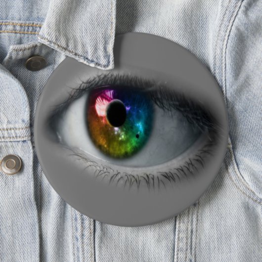 COLOSSAL Rainbow Eyeball, 16-Zoll-Buttone Button (Beispiel)