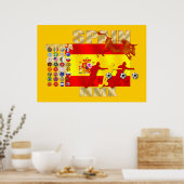 Colossal Spanischen Fußball Futbol Toro Flag Poste Poster (Küche)