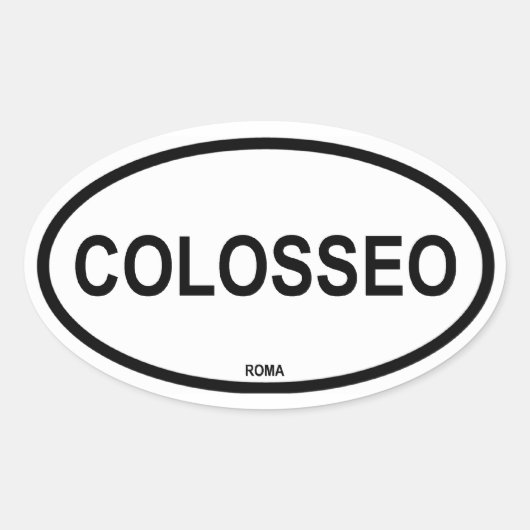 COLOSSEO OVALER AUFKLEBER (Vorderseite)