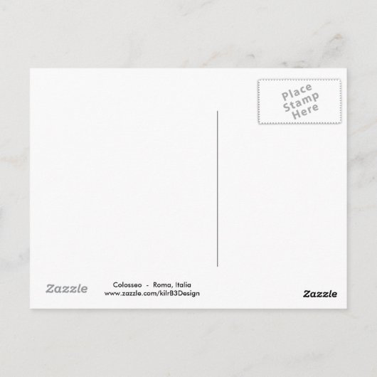 Colosseo - Roma, Italienische Postkarte (Rückseite)