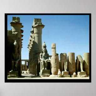 Colosses Ramesses II und Mast von Amenophis Poster