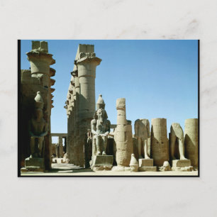 Colosses Ramesses II und Pylon von Amenophis Postkarte