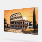 Colosseum ancient roman amphitheater during golden acrylschild (Winkel)