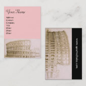 COLOSSEUM/Antike Architektur, Architektur pink Visitenkarte (Vorne/Hinten)