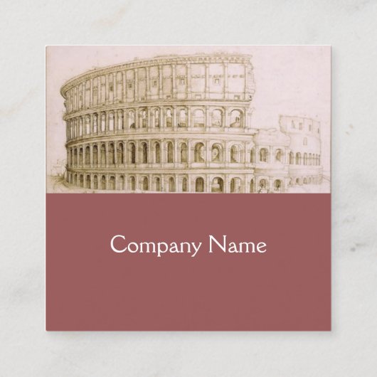 COLOSSEUM/Antike Architektur, Architektur Quadratische Visitenkarte (Rückseite)